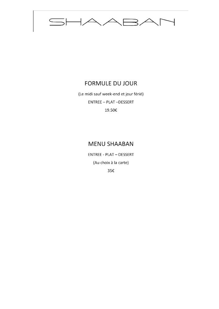 Shaaban restaurant - Menu Image 3